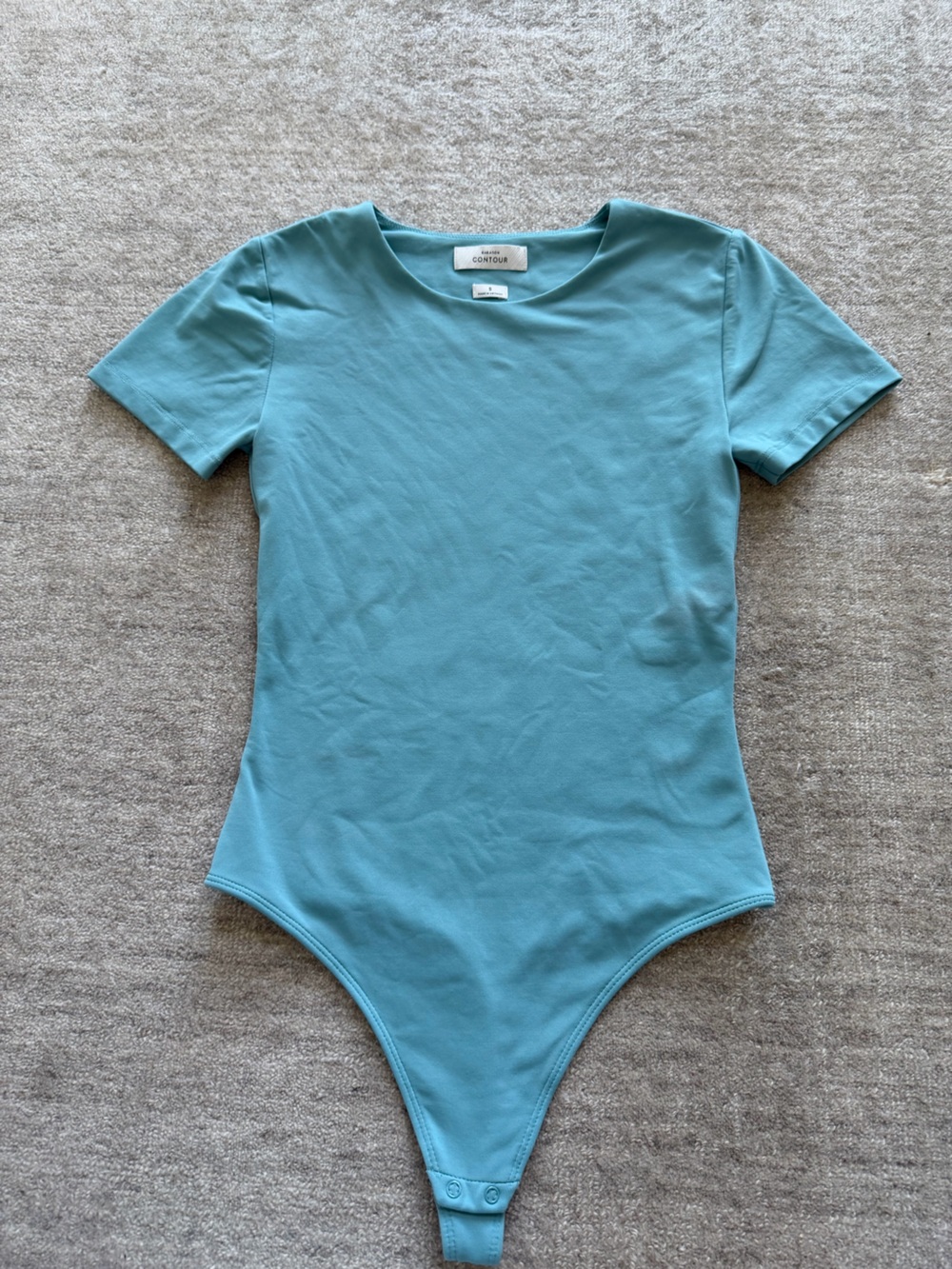 Aritzia Light Blue Short-Sleeve Bodysuit